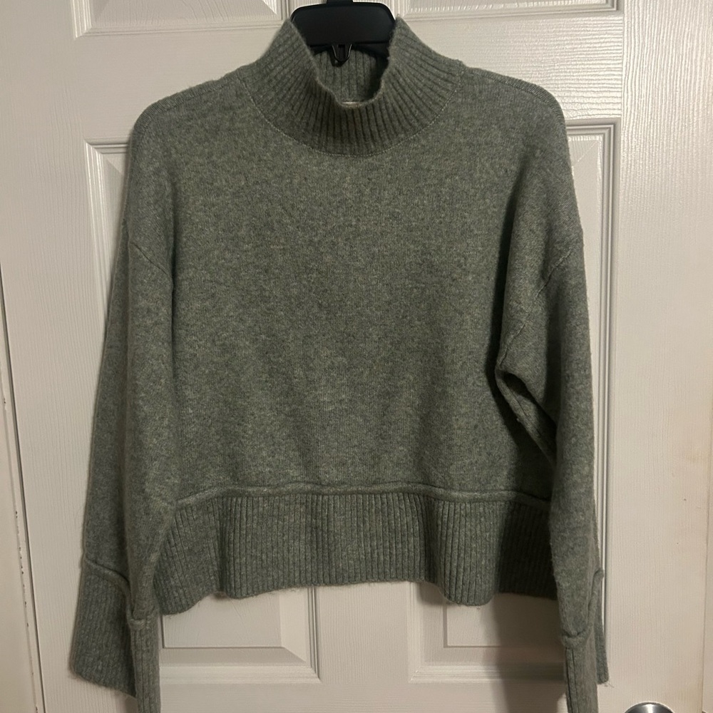 Marled Olive Turtleneck Sweater